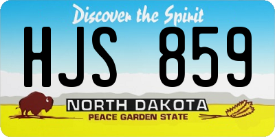 ND license plate HJS859