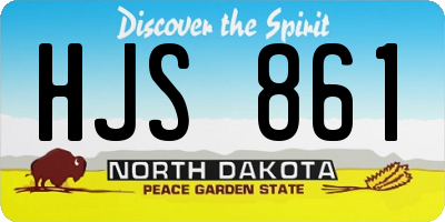 ND license plate HJS861
