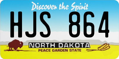 ND license plate HJS864