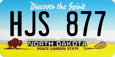 ND license plate HJS877