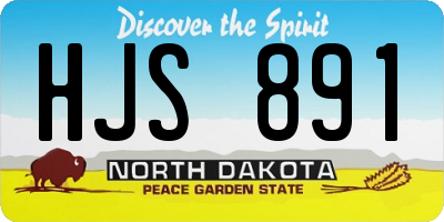 ND license plate HJS891