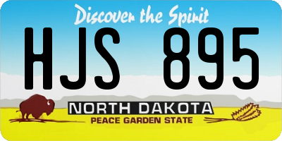 ND license plate HJS895