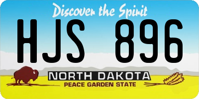 ND license plate HJS896