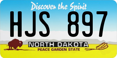 ND license plate HJS897