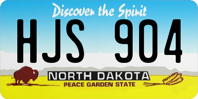 ND license plate HJS904