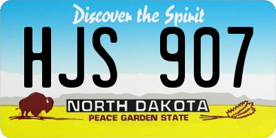 ND license plate HJS907