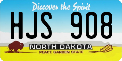 ND license plate HJS908