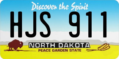 ND license plate HJS911