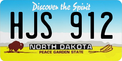 ND license plate HJS912