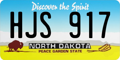ND license plate HJS917