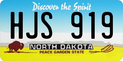 ND license plate HJS919