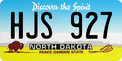 ND license plate HJS927