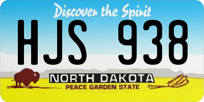 ND license plate HJS938