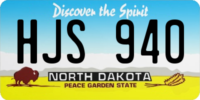 ND license plate HJS940