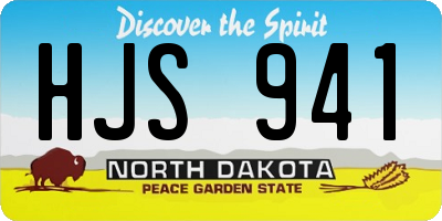 ND license plate HJS941