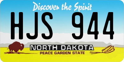 ND license plate HJS944