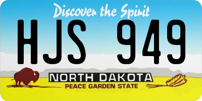 ND license plate HJS949
