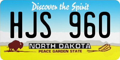 ND license plate HJS960