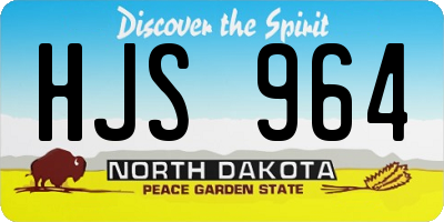 ND license plate HJS964