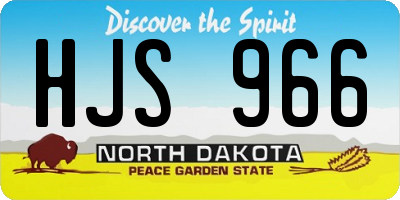 ND license plate HJS966