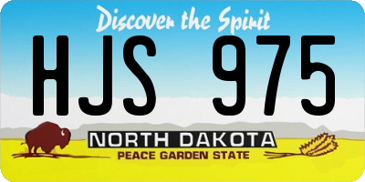 ND license plate HJS975