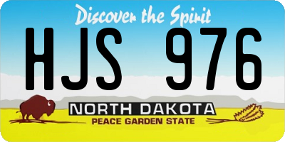 ND license plate HJS976