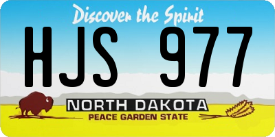 ND license plate HJS977