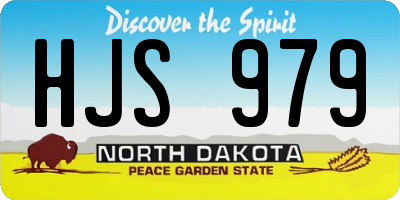 ND license plate HJS979