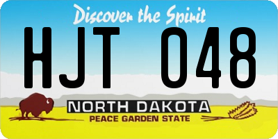 ND license plate HJT048