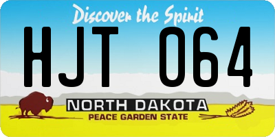 ND license plate HJT064
