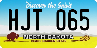 ND license plate HJT065
