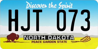 ND license plate HJT073