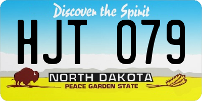 ND license plate HJT079