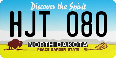 ND license plate HJT080