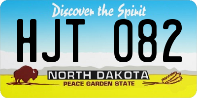 ND license plate HJT082