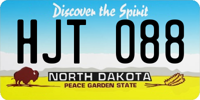 ND license plate HJT088