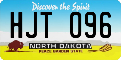 ND license plate HJT096