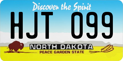 ND license plate HJT099