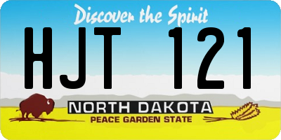 ND license plate HJT121