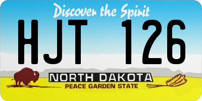 ND license plate HJT126