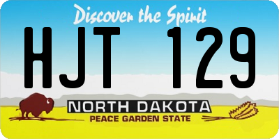 ND license plate HJT129