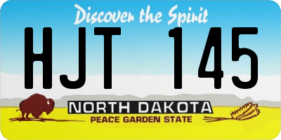 ND license plate HJT145