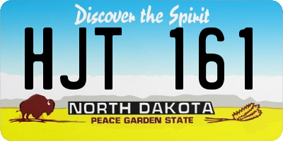 ND license plate HJT161