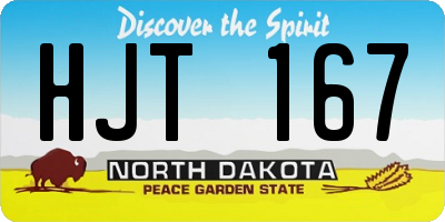 ND license plate HJT167