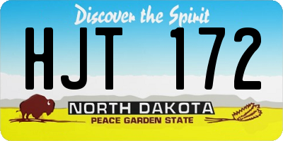 ND license plate HJT172