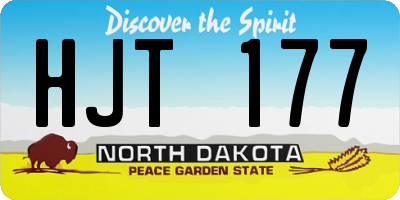ND license plate HJT177