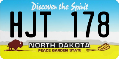 ND license plate HJT178