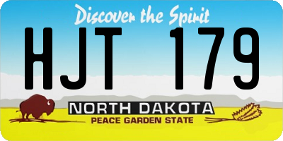 ND license plate HJT179