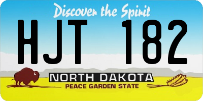 ND license plate HJT182