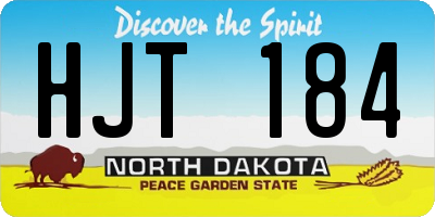 ND license plate HJT184